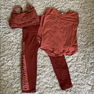 Athleta sports bra and top set